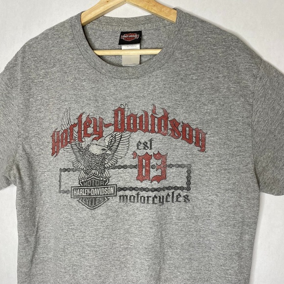2010 Harley Davidson "Since 1903" Annecy France Dealership Tee Shirt Grey Large - Picture 2 of 10